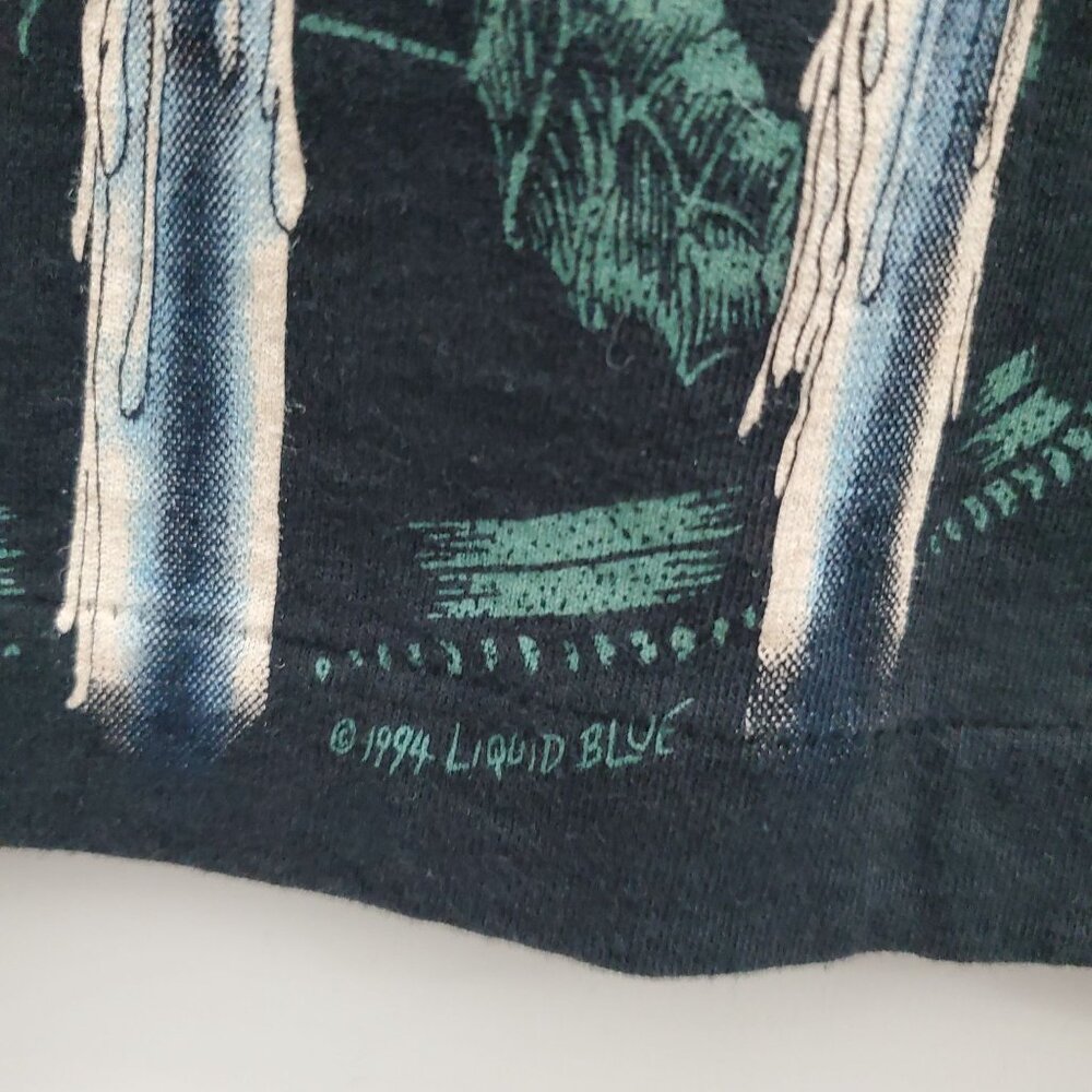 Liquid Blue 1994 Single Stitch Full Print Double Sided Wizard‎ Graphic Grail Tee - Picture 8 of 9